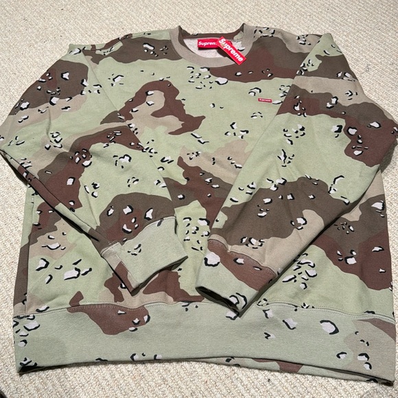 Supreme NWT chocolate chip camo crew sweatshirt - Picture 1 of 8